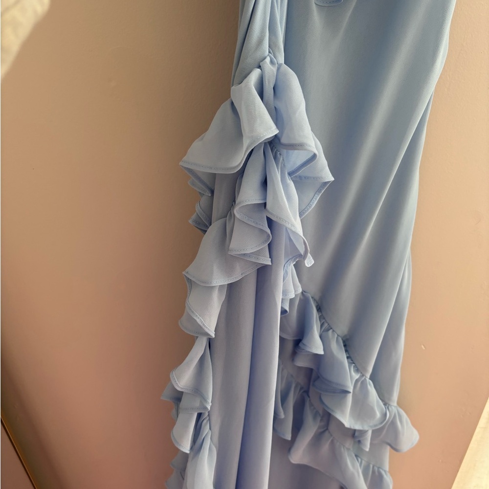 NWT House of CB | Ariela Soft Blue Ruffle Maxi Dress (sold out style/size) - Picture 13 of 16